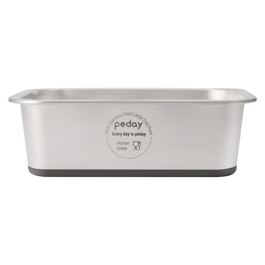 PEDAY Nonslip 304 Stainless Steel Large Dog Water Bowl