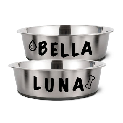 PEDAY Personalized Dog Bowl | Capital-Letter Stickers for DIY